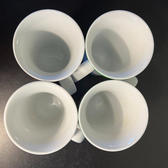 Set of 4 Holiday Mugs ~ Snowman ~ Christmas Tree ~ Santa Claus ~ Birdhouses - Picture 6 of 9